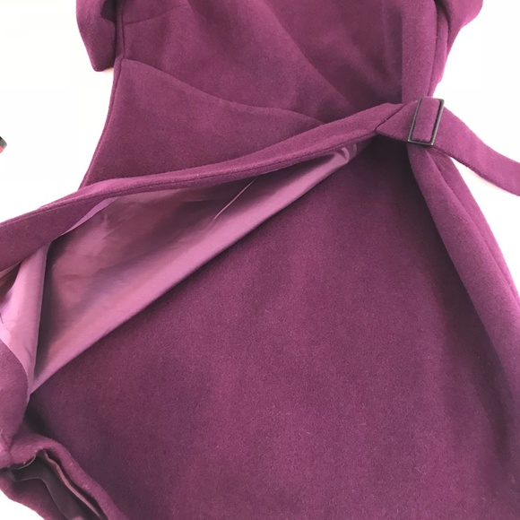 Kate Spade Saturday Plum Wool Buckle Over Dress - Picture 5 of 8